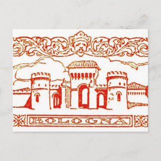 Postal Bologna Italia repertorio antiguo de carpintería