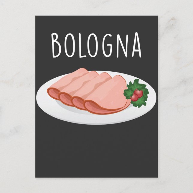 Postal Bologna Sausage Foodie Baloney Mortadella Lover (Anverso)