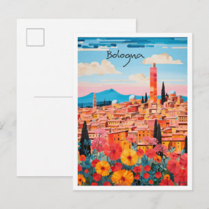 Postal Bolonia Italia Arte Viaje 