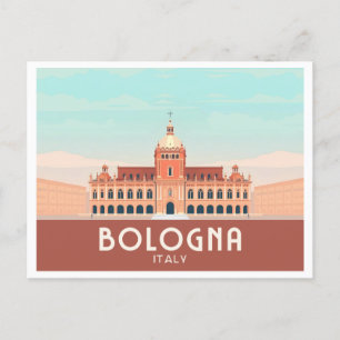Postal Bolonia Italia Pastel Travel