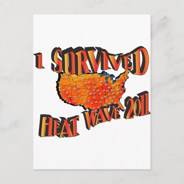 Postal Bolsa 2011 de la sobreviviente de la ola de calor (Anverso)