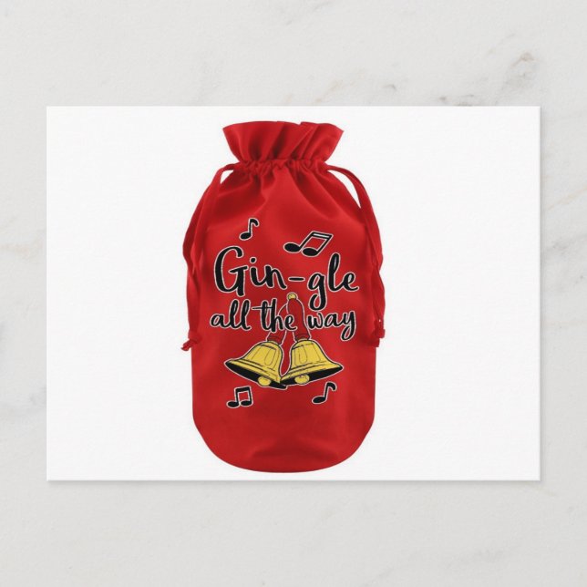 Postal Bolsa de botellas de terciopelo, Bolsa de Vino de  (Anverso)