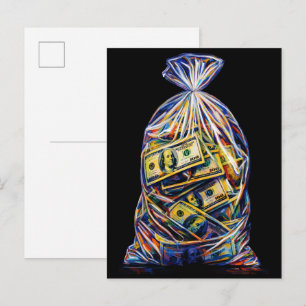 Postal Bolsa de Dinero de Riqueza Vibrante Desbordamiento
