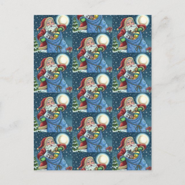 POSTAL BOLSA DE JUGUETES DE SANTA EN LA AZOTEA, CASA DE D (Anverso)