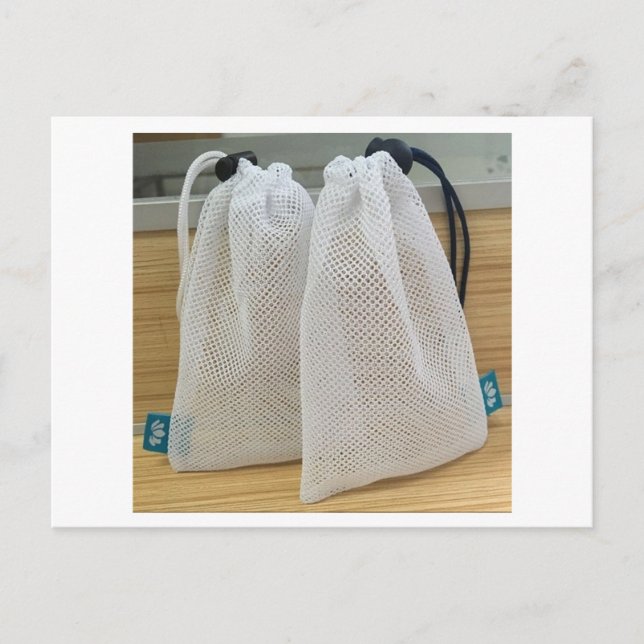 Postal Bolsa de malla blanca Bolsa de frutas Bolsa de mal (Anverso)