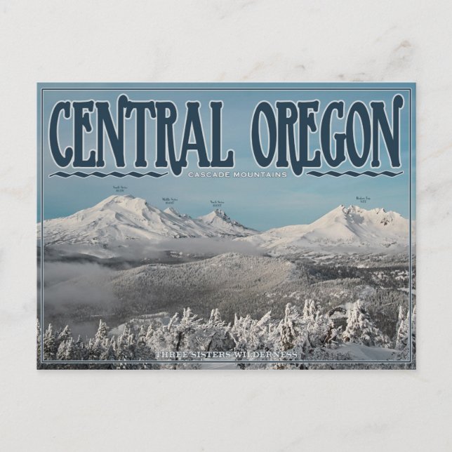 Postal Bolsa de mensajero salvaje de tres hermanas (Anverso)