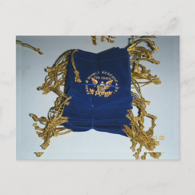 Postal Bolsa de monedas, bolsa de terciopelo, bolsa de pa (Anverso)