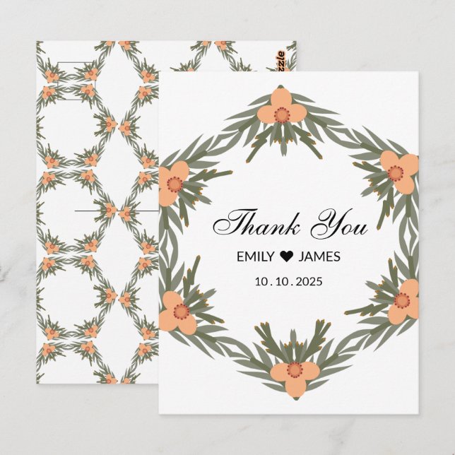 Postal Bolsa favorita de bodas - Nombre y fecha personali (Anverso / Reverso)