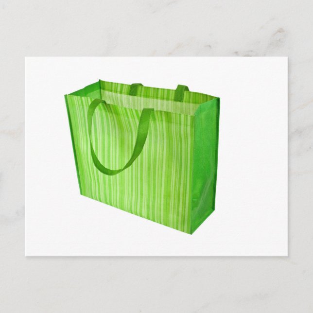 Postal Bolso de compras reutilizable verde vacío (Anverso)