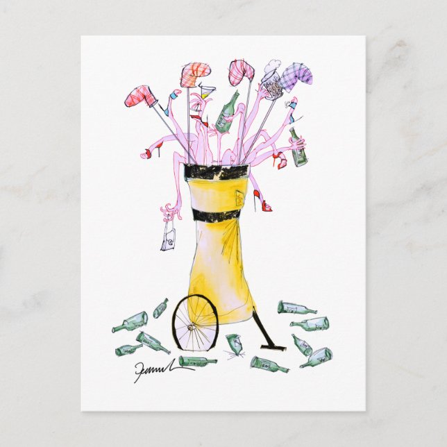 Postal bolso del fiesta del golf, fernandes tony (Anverso)