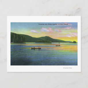 Postal Bolton Landing View of Couples Canoeing