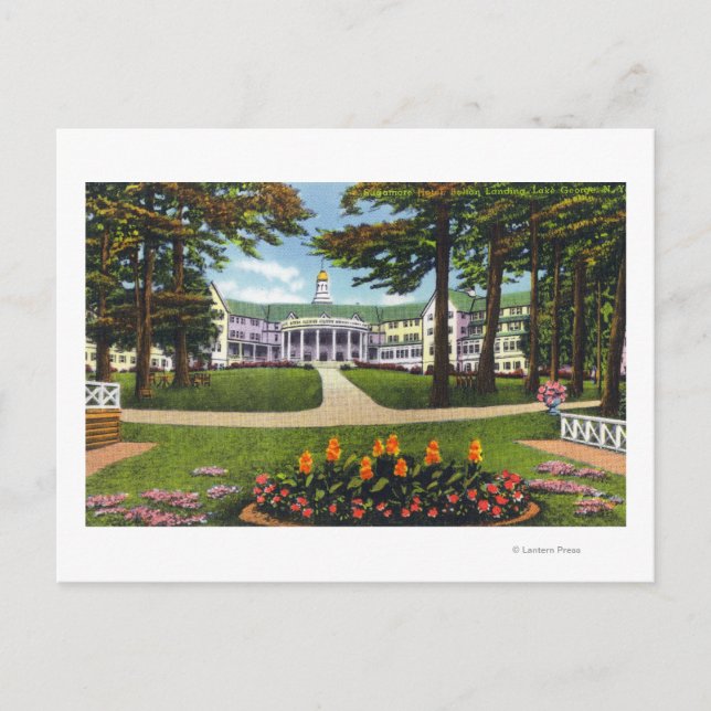 Postal Bolton Landing Vista Exterior del Hotel Sagamore (Anverso)