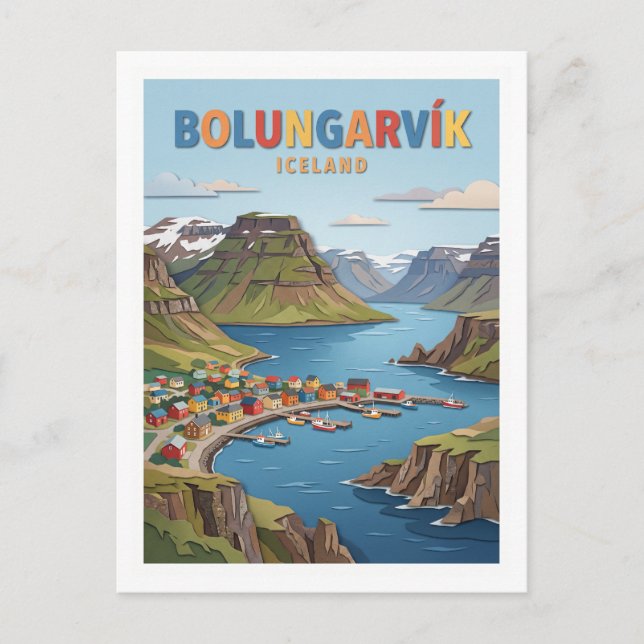 Postal Bolungarvík Islandia (Anverso)