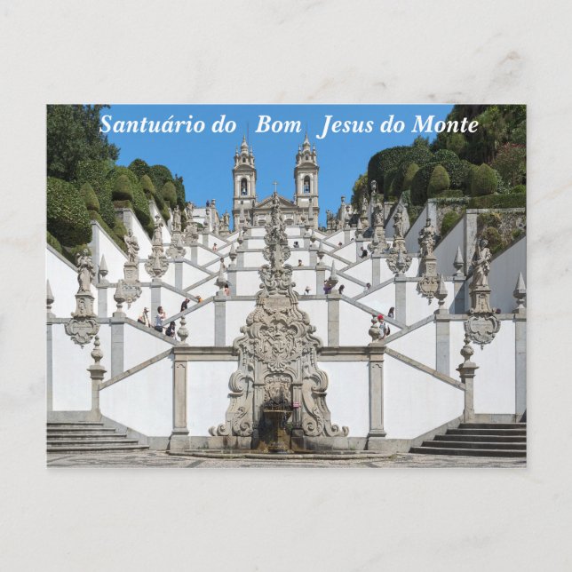 Postal Bom Jesus do Monte. (Anverso)