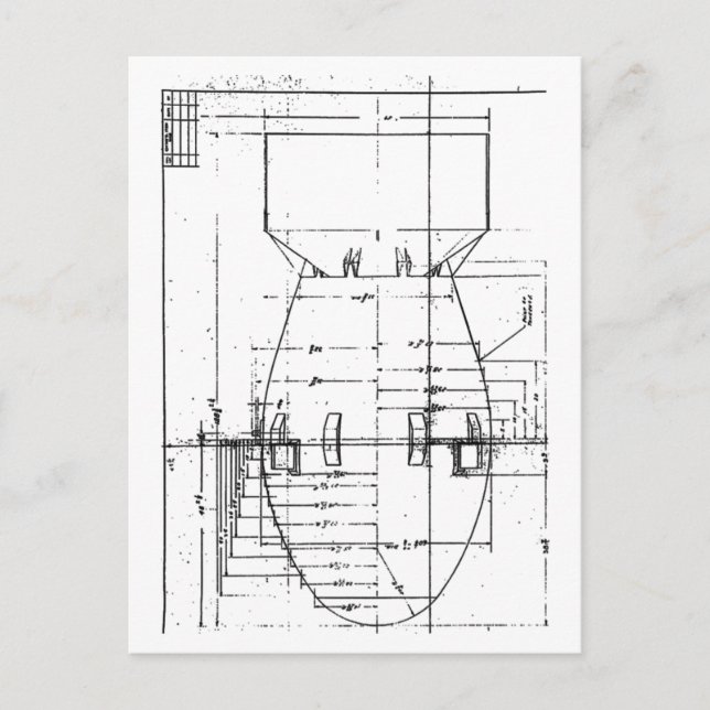 Postal Bomba atómica del hombre gordo (Anverso)