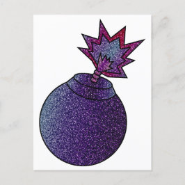 Postal Bomba de galaxia purpurina