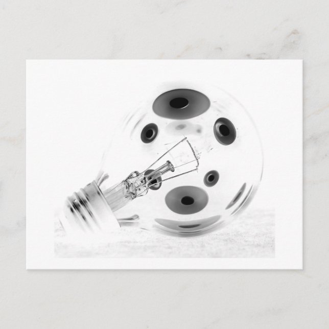 POSTAL BOMBA DE LUZ GRANDE B&W NEGATIVO (Anverso)