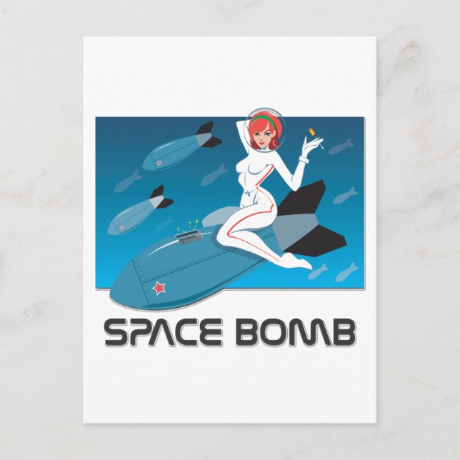 Postal Bomba espacial (Anverso)