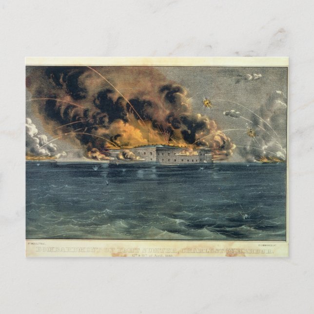 Postal Bombardeo de Fort Sumter (Anverso)