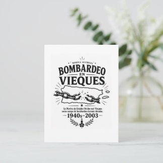 Postal Bombardeo en Vieques Puerto Rico Memoria Histórica