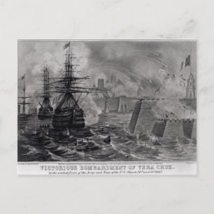 Postal Bombardeo victorioso de Vera Cruz