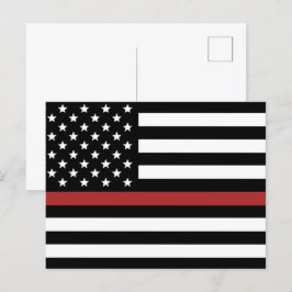 Postal Bombero de delgada línea roja de Estados Unidos: R
