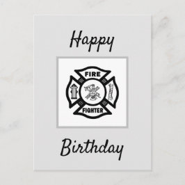 Postal Bombero llama feliz cumpleaños