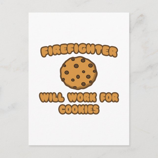 Postal Bombero... Trabajará para cookies (Anverso)
