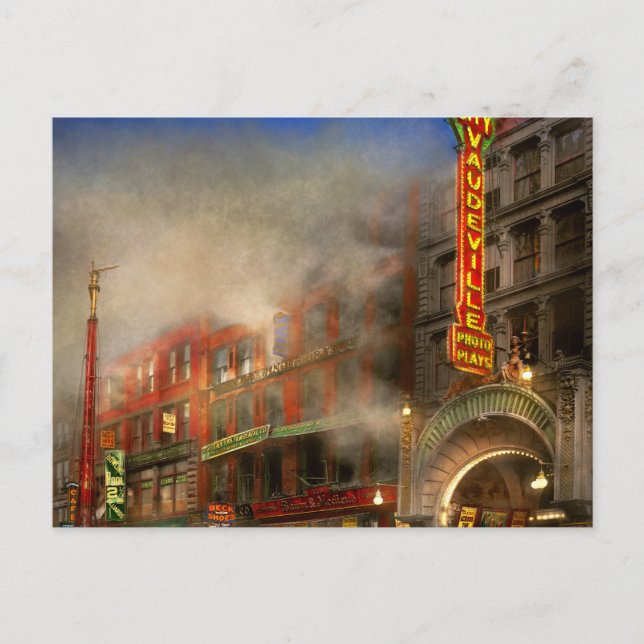 Postal Bombero - Venta de incendios hoy solamente 1916 (Anverso)