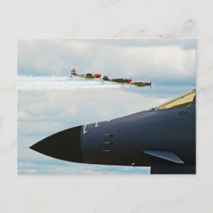 Postal Bomberos B-1 y luchadores de la Segunda Guerra Mun