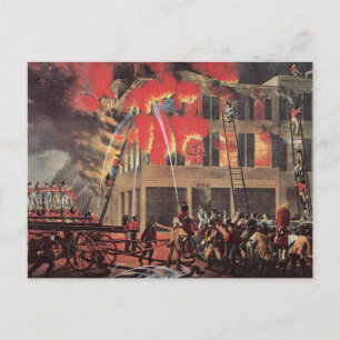 Postal Bomberos de negocios de época, bomberos