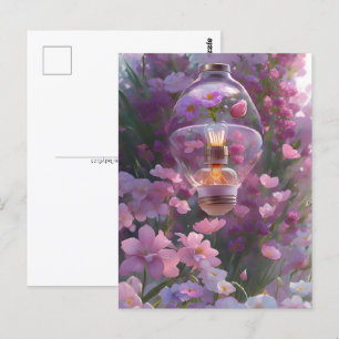 Postal Bombilla floral, poscruce