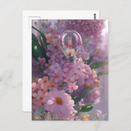 Postal Bombilla floral, poscruce