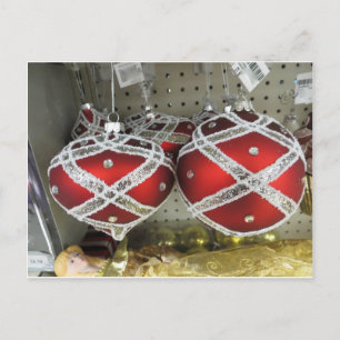 Postal Bombillas rojas Purpurinoso