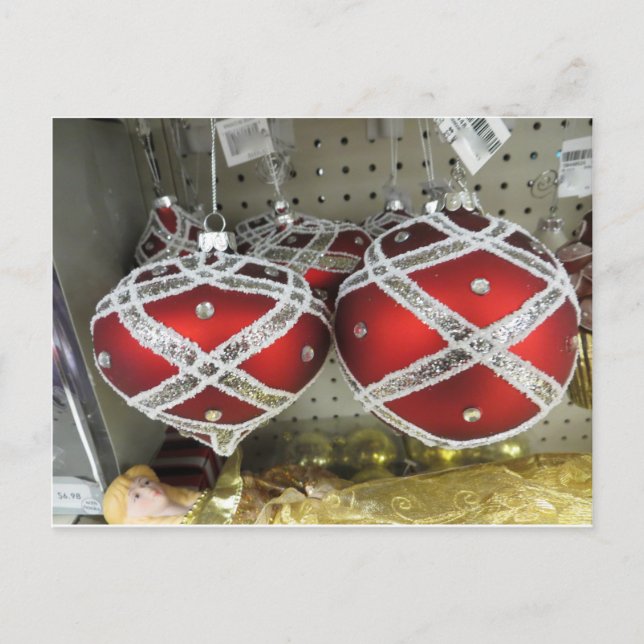 Postal Bombillas rojas Purpurinoso (Anverso)