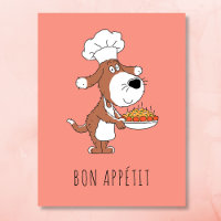 Bon Appétit Chef Cook Cute Funny Perro Personaliza