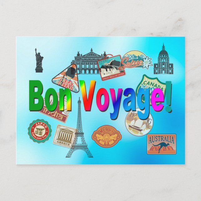 Postal Bon voyage (Anverso)