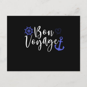Postal Bon Voyage Anchor Cruise Ship Vacation Gi