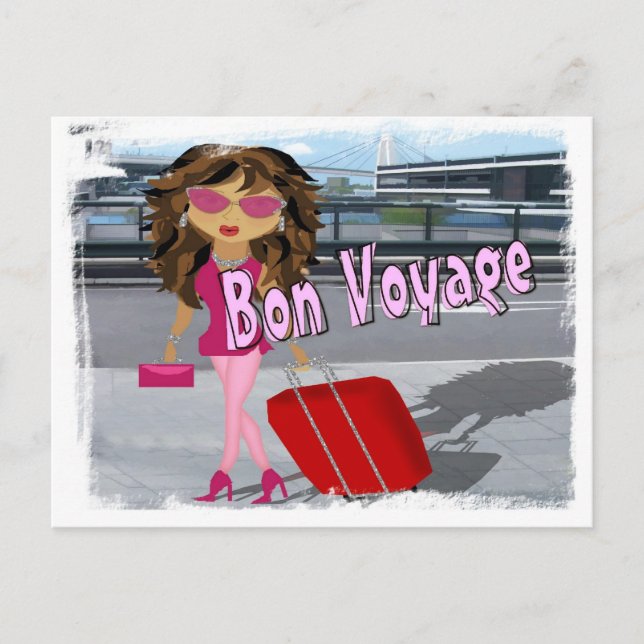 Postal Bon Voyage Diva (Anverso)