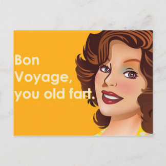Postal Bon Voyage Old Fart