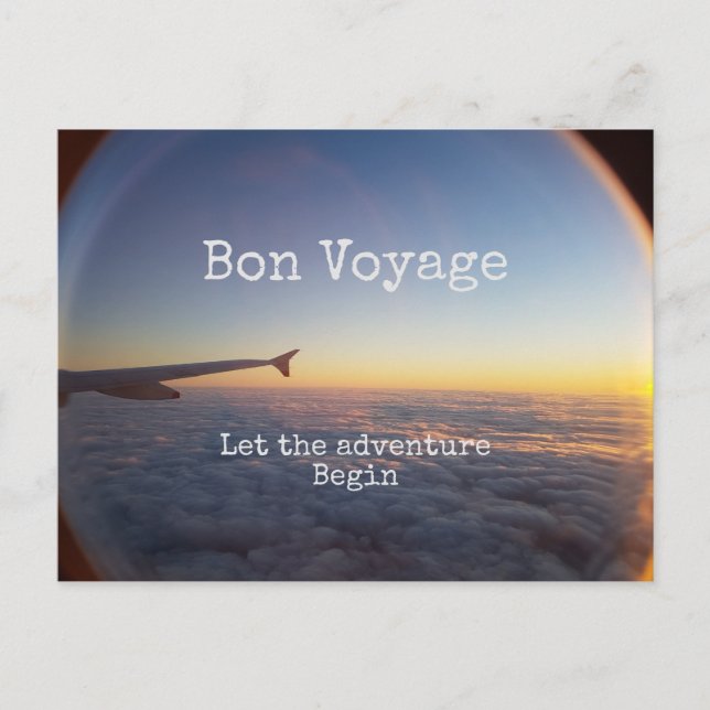 Postal Bon Voyage, que empiece la aventura (Anverso)