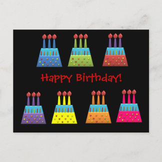 Postal BonBon Fiesta Rainbow Birday Cakes