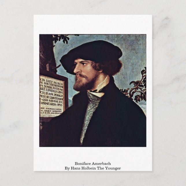 Postal Boniface Amerbach De Hans Holbein El Joven (Anverso)