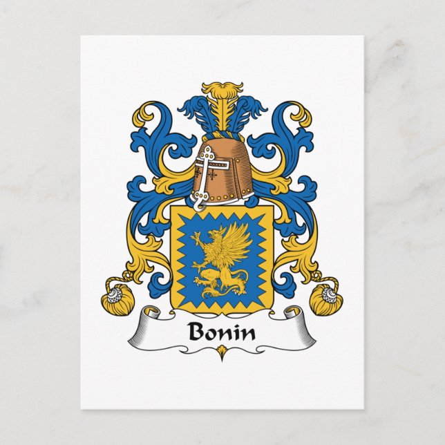 Postal Bonin Family Crest (Anverso)