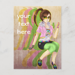 Postal bonita de la víctima de la moda del chica