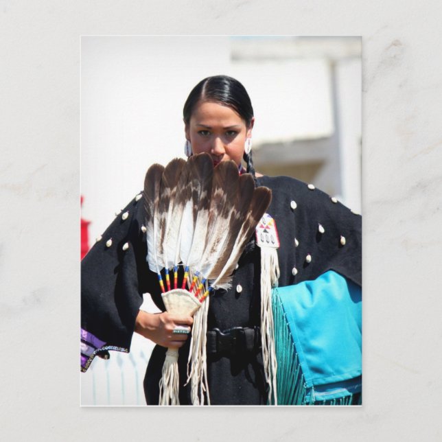 Postal Bonita foto de una bailarina de lluvia (Anverso)