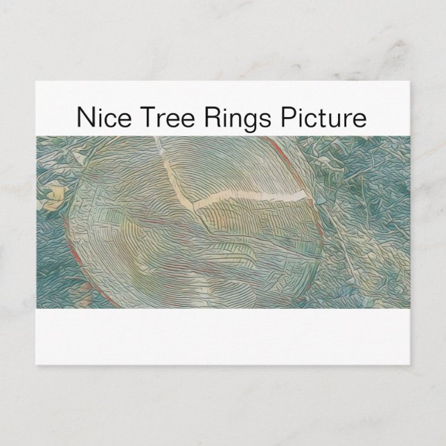 Postal Bonita imagen de anillos de árbol (Anverso)