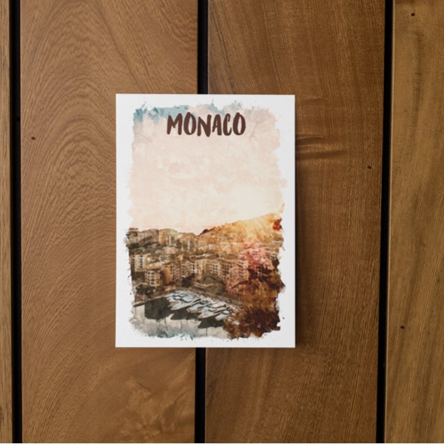 Postal Bonita pintura al atardecer monegasco (Subido por el creador)