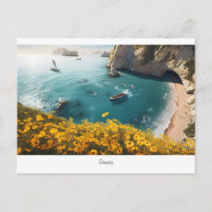 Postal Bonita playa en Grecia