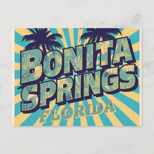 Postal Bonita springs soñando (Anverso)